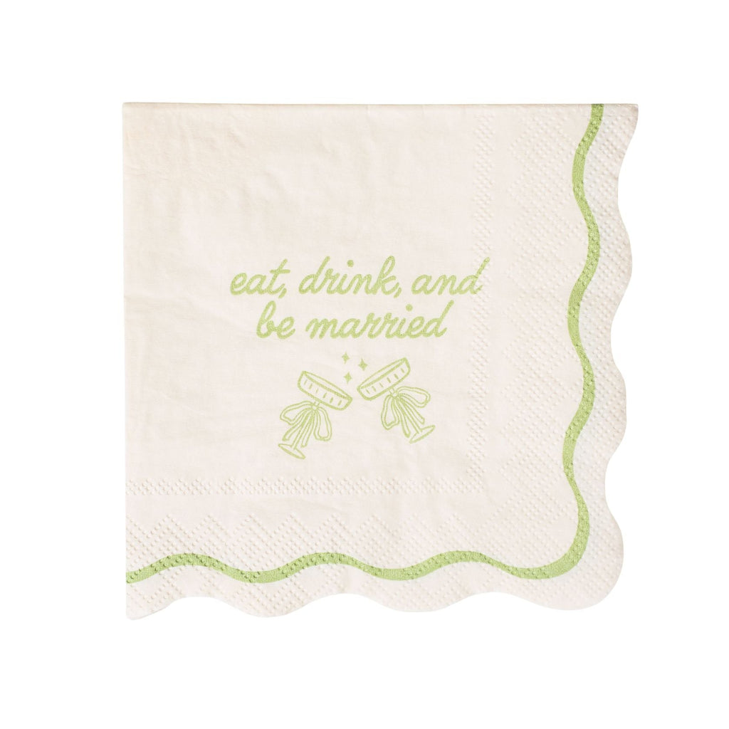 Eat, Drink, & Be Married - Wedding Cocktail Napkins