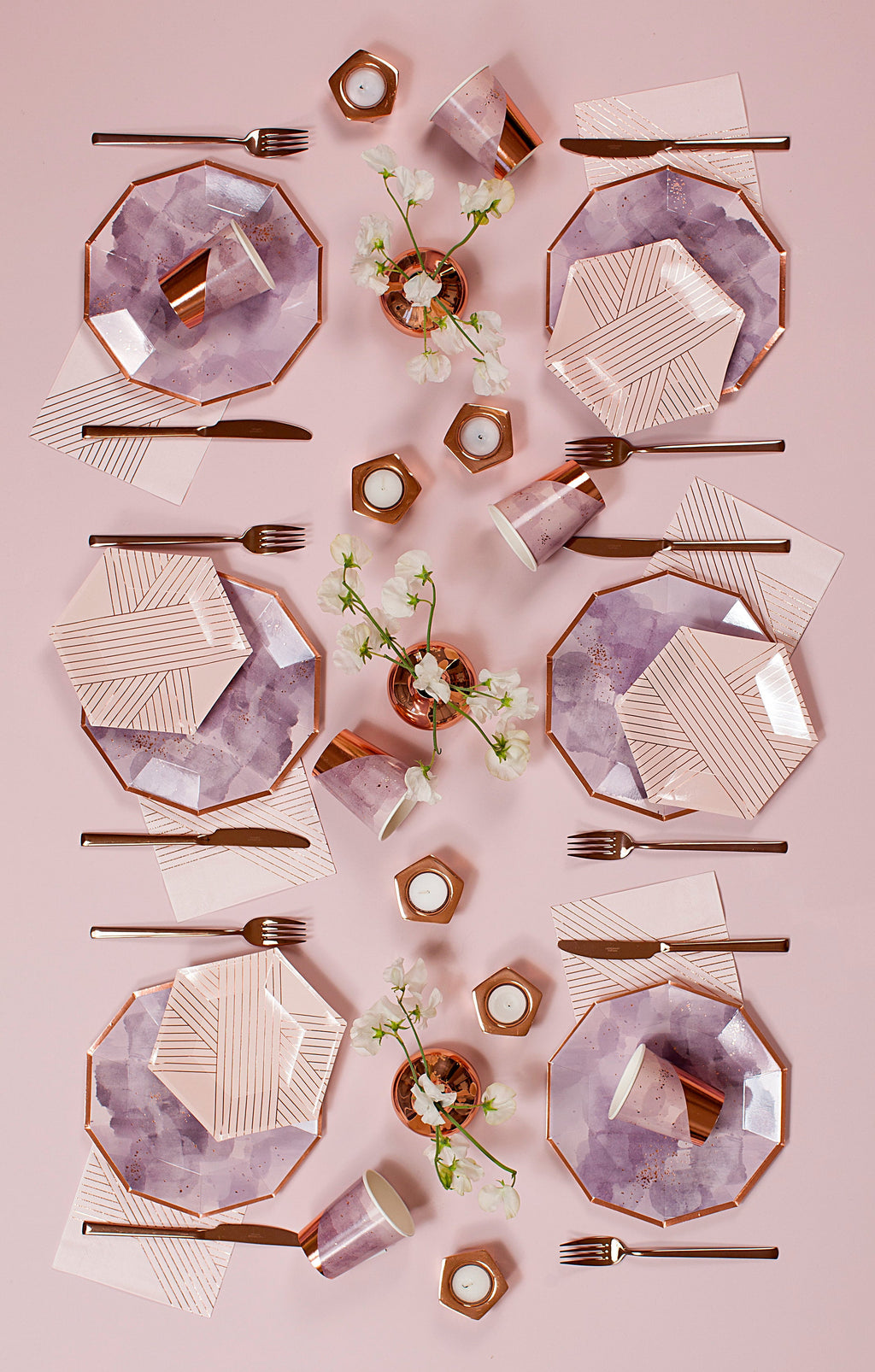 Amethyst - Light Purple Watercolor Premium Large Paper Plates