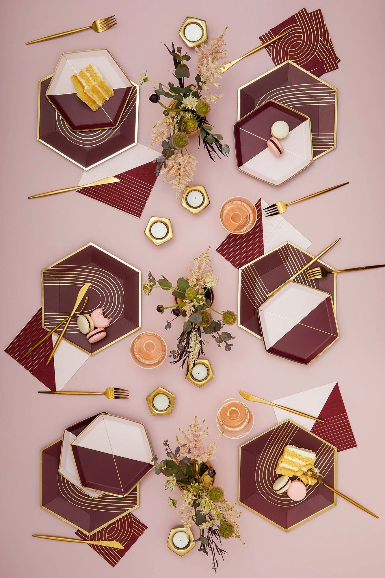 Bordeaux - Maroon Arch Large Paper Plates