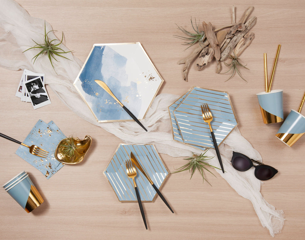 Malibu - Coastal Blue Lunch Paper Napkins