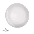 Round Clear and Gold Plastic Plates | 10 Pack